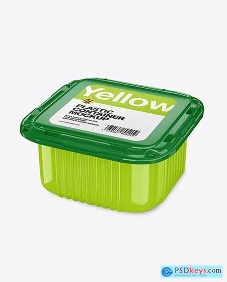 Glossy Plastic Container Mockup 50665