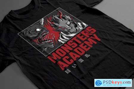 Monster Academy T-Shirt Design