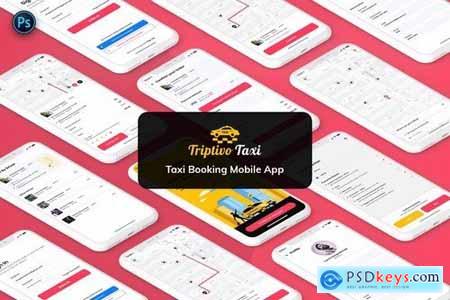 Taxi Booking Mobile App UI Kit Light Version