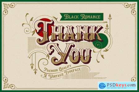 Black Romance - Vintage Blackletter Shadow Font