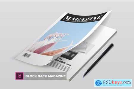 Block back Magazine Template
