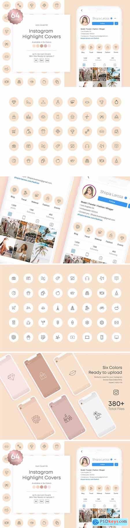 Instagram stories Highlights Covers Icon Kit