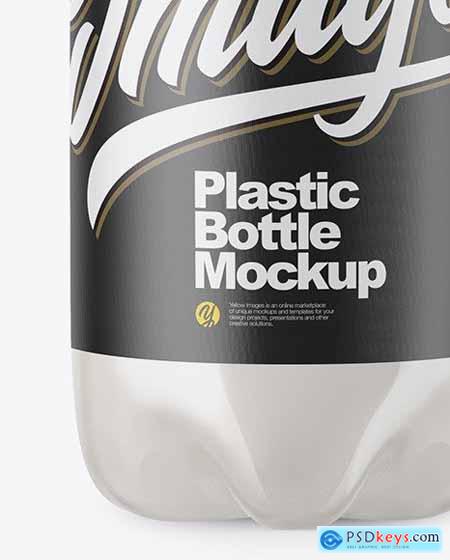 Clear PET Bottle with Milk Mockup 50874