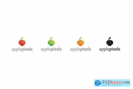 Apple Pixels Logo Template