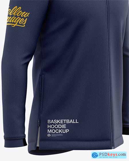 Basketball Full-Zip Hoodie Mockup 50819