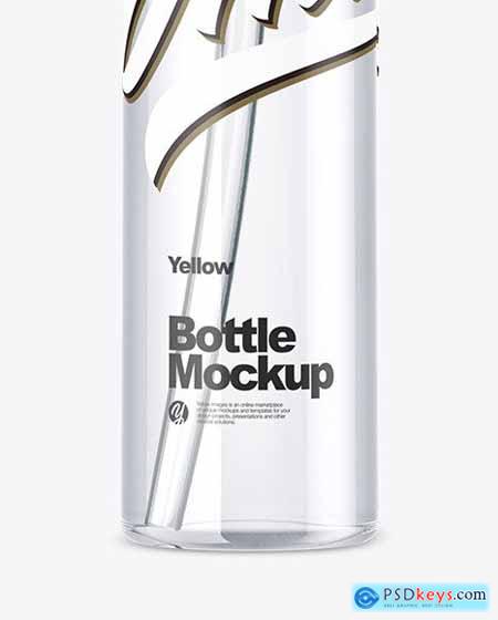 Clear Bottle with Pump Mockup 50971