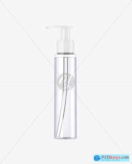 Clear Bottle with Pump Mockup 50971