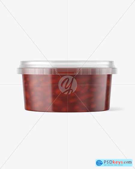 Plastic Container with Beans Mockup 50987