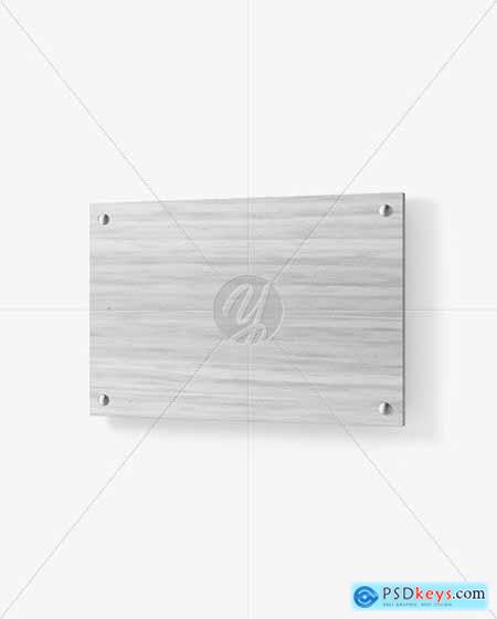 Wooden Nameplate Mockup 50972