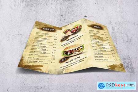 Doner Kebab Trifold A4 & US Letter Food Menu