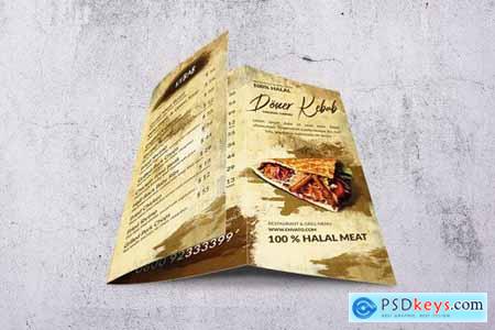 Doner Kebab Trifold A4 & US Letter Food Menu