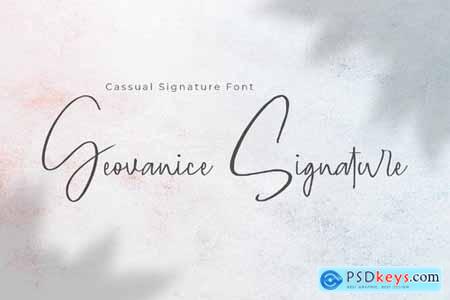 Geovanice - Casual Signature Font 4274330