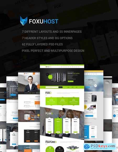 Foxuhost - Hosting Business PSD Template