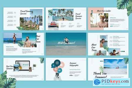 Mid Summer - Traveling Powerpoint Google Slides and Keynote Templates