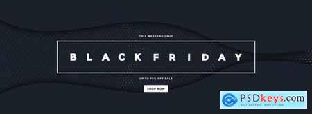 Black Friday banner with golden halftone texture