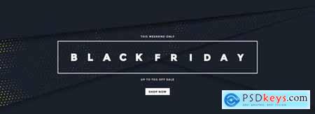 Black Friday banner with golden halftone texture