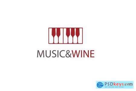 Music and Wine Logo Teamplate