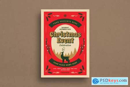 Retro Christmas Event Flyer368