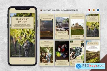 Vineyard Farming Instagram Stories AI and PSD