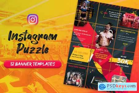 Fitness and Gym - Instagram Puzzle Banners