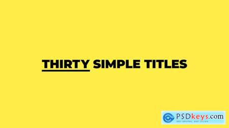 Videohive Thirty Simple Titles 24607878