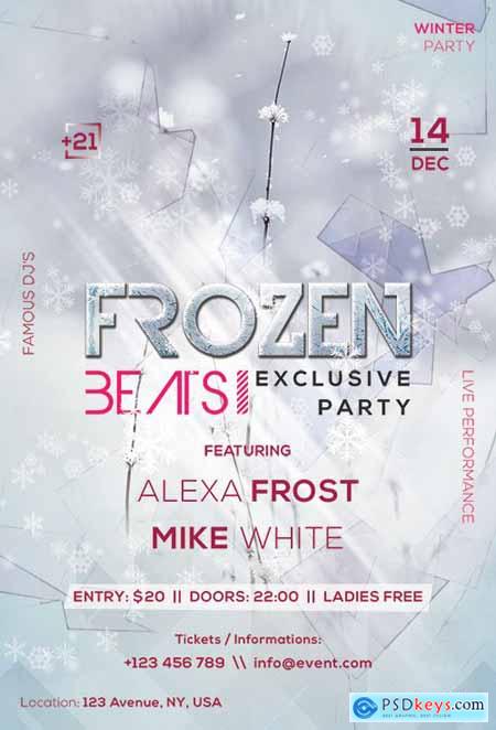 Frozen Beats - Premium flyer psd template