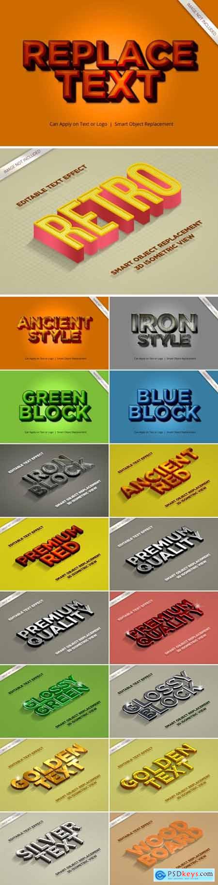 3D Mockup Text Effect Style Bundle