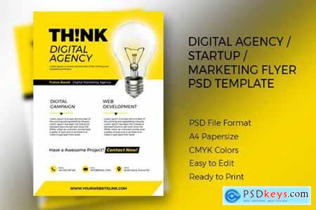 THINK Digital Agency Flyer PSD Template