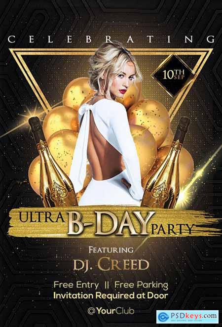Bday Party - Premium flyer psd template