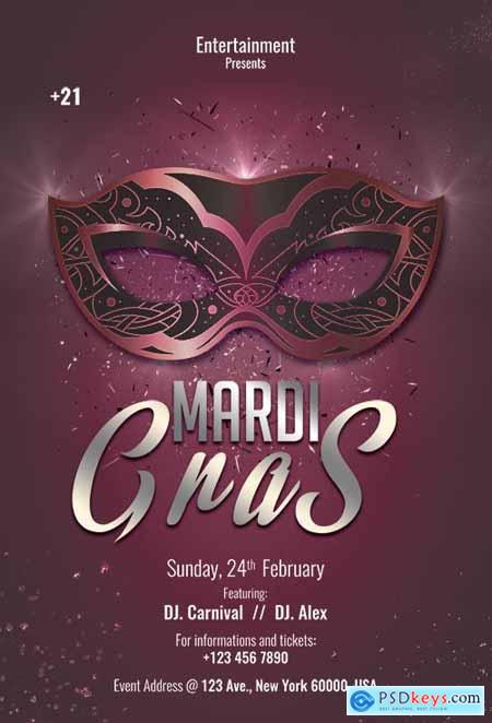 Mardi Gras - Premium flyer psd template