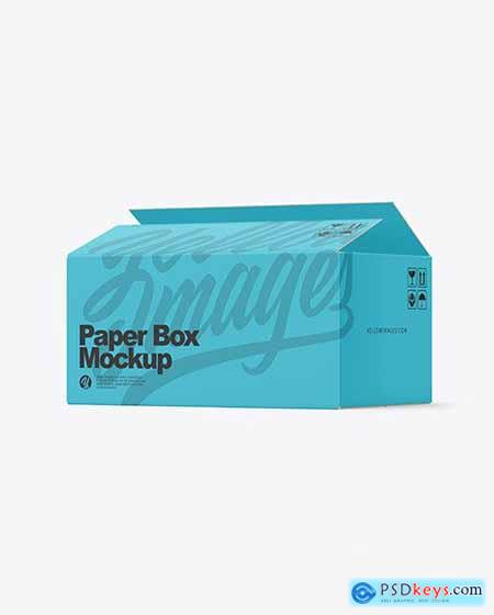 Opened Paper Box Mockup 51603