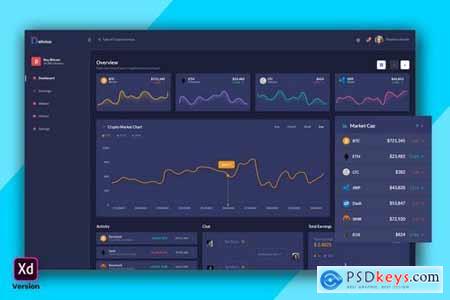 Delivius - Cryptocurrency Admin Dashboard (XD)