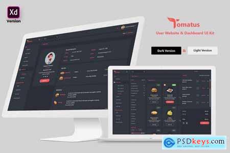 Tomatus-Restaurant UserWebsite & Dashboard UI (XD)