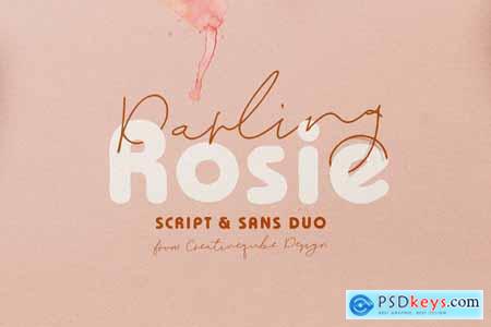 Darling Rosie Font Duo + Watercolor 4113237