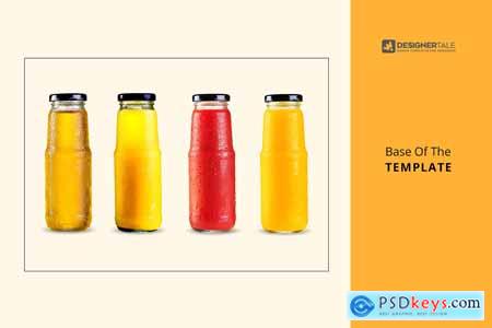 Fruit Juice Glass Container Mockup 4138030