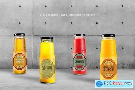 Fruit Juice Glass Container Mockup 4138030
