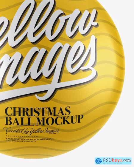 Glossy Christmas Ball Mockup 51604