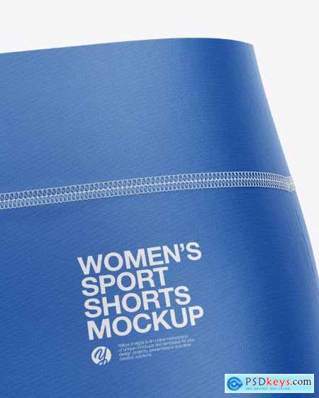Womens Sport Shorts Mockup - Front Half-Side 51591