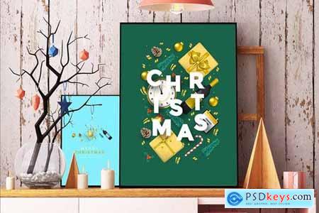 Merry Christmas and Happy New Year greeting cards 3