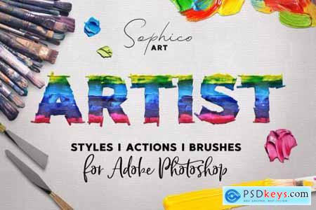 Artist Styles Actions Brushes Set 4286200