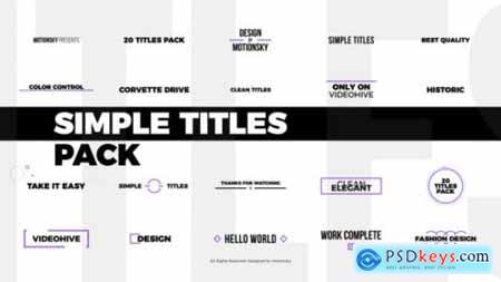 Videohive Simple Titles Pack 24281178