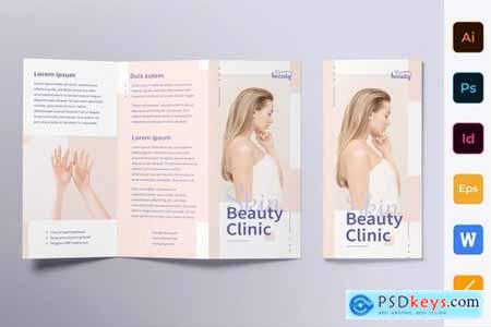 Skin Beauty Clinic Poster Flyer Business Card Brochure Bifold Trifold