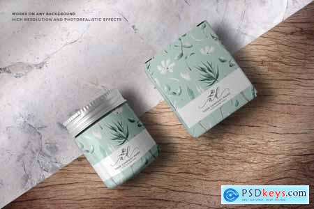 Cosmetic Bottle And Box Mockup 4130807