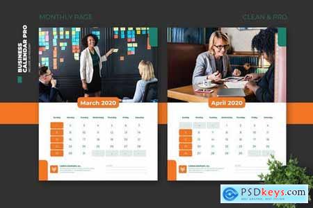 2020 Clean Business Calendar Pro with US Holiday