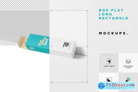 Download Box Mockup Set - Flat Long Rectangle » Free Download ...