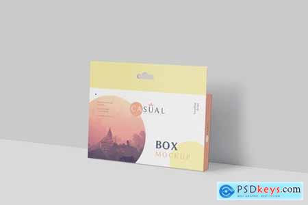 Box Mockup - Wide Slim Rectangle Size with Hanger
