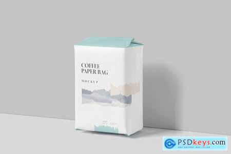 Coffee Paper Bag Mockup Set Medium Size[