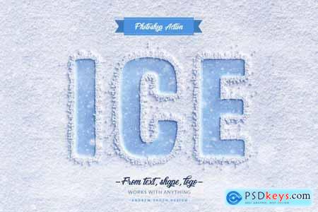 Snow Lettering - Photoshop Action