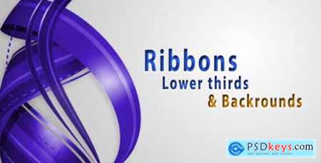 Videohive RIBBONS Lower thirds & Backgrounds AE project 234265
