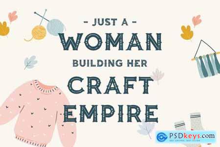 Button Crafts - Cute Crafted Typeface